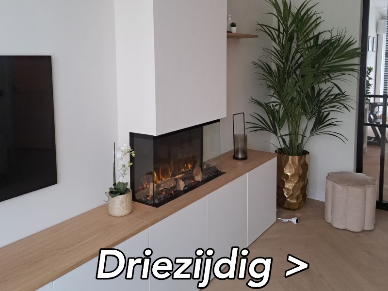 Elektrische haard 3 zijdig inbouw