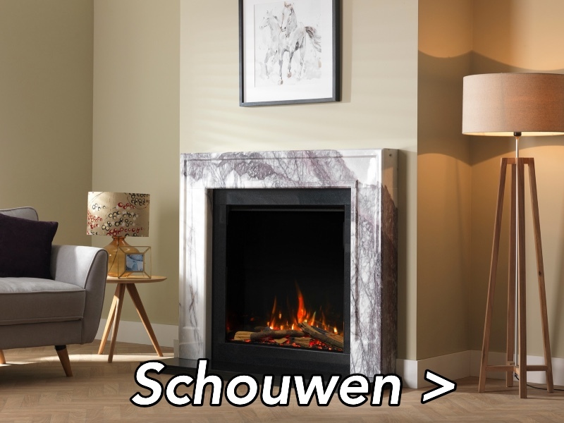 Ombouw met elektrische inbouw inzet haard