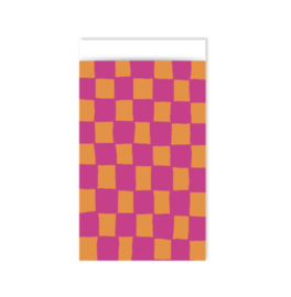 Kadozakjes S blokjes oranje roze | 5 stuks
