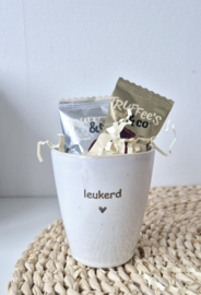 Mok "leukerd" ingepakt