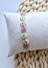 Label ZeeV bloem armbandje green love