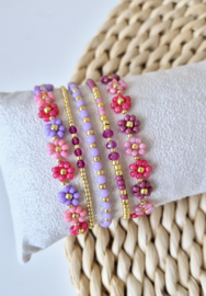 Label ZeeV armbandje facet mini roze