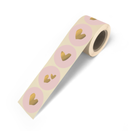 Stickers hearts roze | 10 stuks