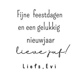 Gepersonaliseerde sticker kerst | fijne feestdagen en een gelukkig nieuwjaar ..