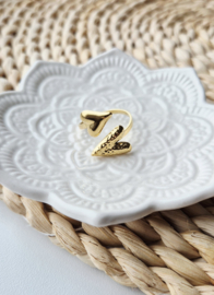 Label ZeeV ring dubbel hart
