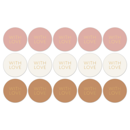 Stickers with love beige| 10 stuks