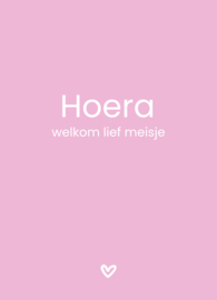 Label ZeeV kaart | hoera welkom lief meisje