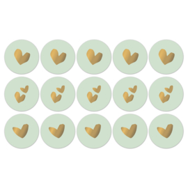 Stickers mint harts | 10 stuks