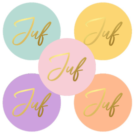 Stickers kleur JUF | 10 stuks