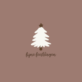 Label ZeeV kerstkaart | kerstboom fijne feestdagen