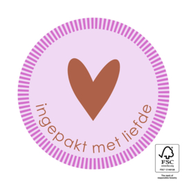 Label ZeeV stickers ingepakt met liefde | 10 stuks