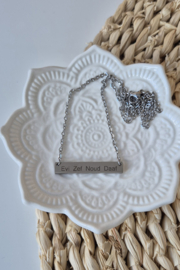RVS ketting goud - zilver | langwerpig 35 mm
