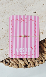 Cadeau Adios juf met armbandje