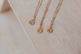 Label ZeeV RVS initialen ketting goud