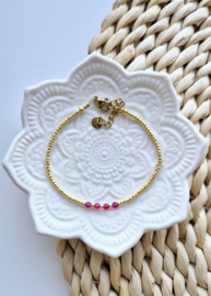 Label ZeeV armbandje facet mini roze