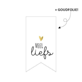 Stickers vaantje veel liefs | 10 stuks