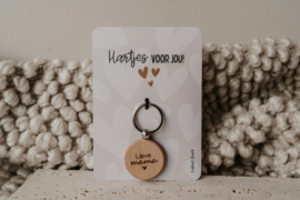 Sleutelhanger "lieve mama" | keuze uit kaart