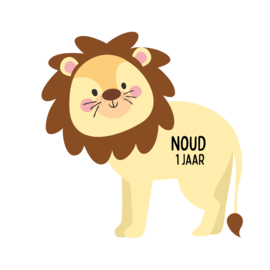Label leeuw | 8 stuks