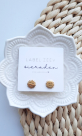 Label ZeeV RVS studs smiley zonnetje