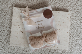 Baby sokjes beertjes  "Welkom lief kleintje"