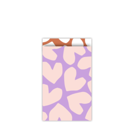 Label ZeeV cadeauzakjes S | lila harten