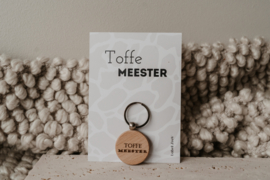 Sleutelhanger "Toffe meester" | keuze uit kaart