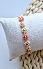 Label ZeeV bloem armbandjes orange love