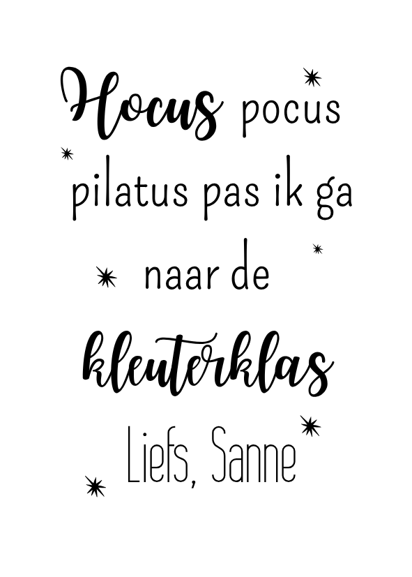 Label ZeeV sticker hocus pocus | per stuk