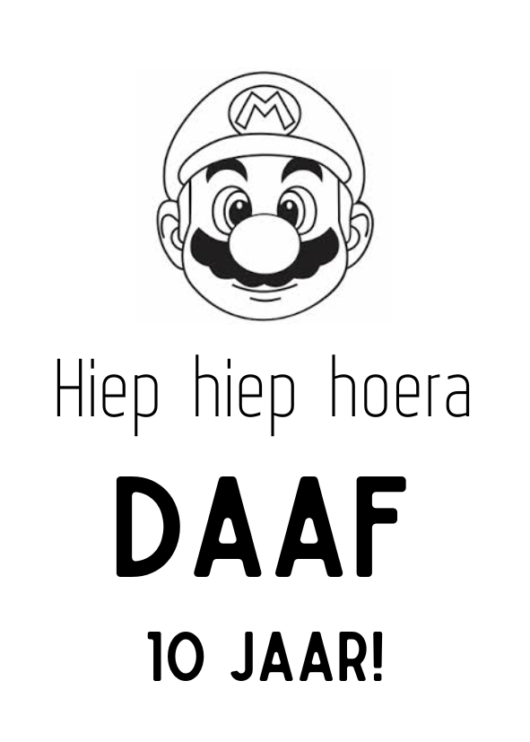 Label ZeeV sticker mario verjaardag | per stuk