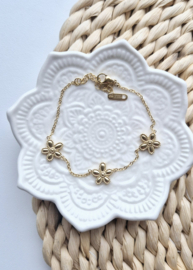 Label ZeeV RVS armbandje flowers