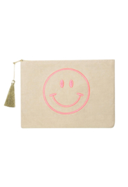 Label ZeeV make-up tasje smiley beige