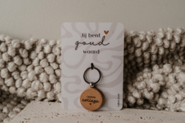 Sleutelhanger " leukste collega " | keuze uit kaart