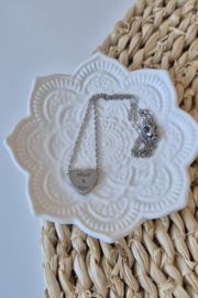 RVS ketting goud - zilver  | hartje