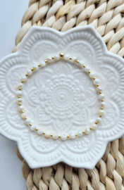 Label ZeeV armbandje schelp kralen beige