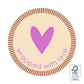 Label ZeeV stickers wrapped with love | 10 stuks