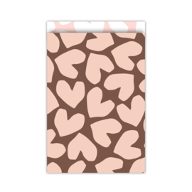 Label ZeeV cadeauzakjes M | bruin harten