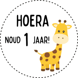 Gepersonaliseerde sticker giraffe | 15-24-30 stuks