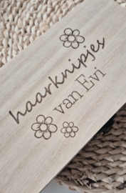 Label ZeeV haarknipjes bewaarbox | gepersonaliseerd met naam