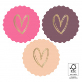 Sticker hartjes 3 kleuren | 10 stuks