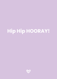 Label ZeeV kaart | Hip hip hooray paars