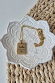RVS ketting goud - zilver | rechthoek