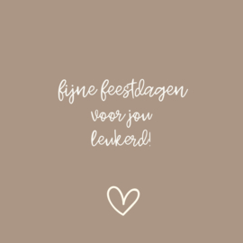 Label ZeeV kerstkaart | fijne feestdagen voor jou leukerd