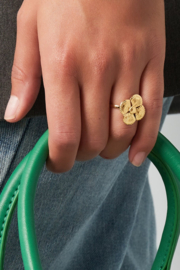 Label ZeeV ring bloem