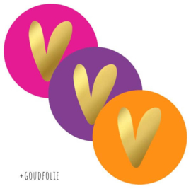 Stickers hartjes verschillende kleuren | 10 stuks