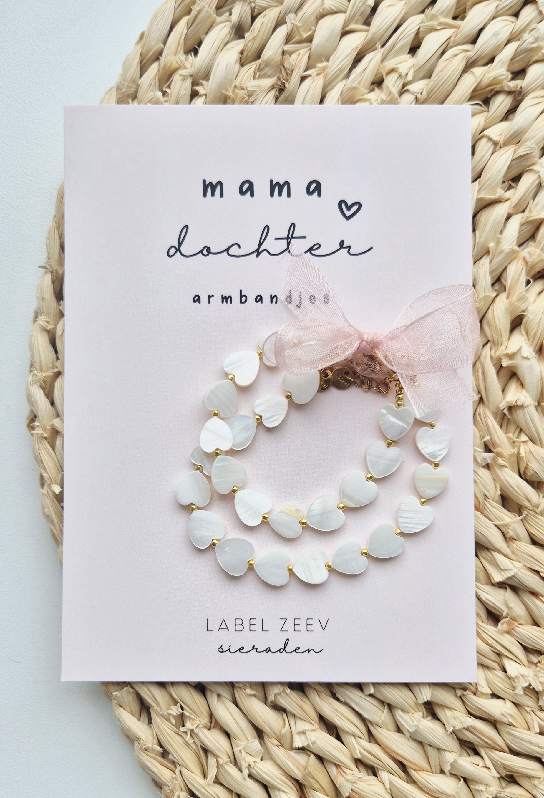 Mama dochter armbandjes | hartjes