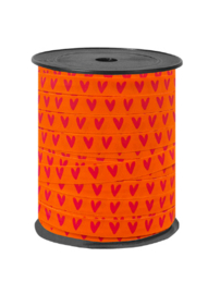 Label ZeeV krullint oranje hartjes | 5 meter