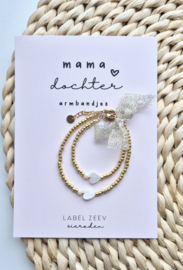 Label ZeeV mama dochter armbandjes |  hartje