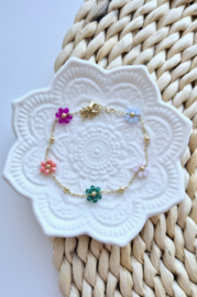 Label ZeeV RVS armbandje bloemen mix