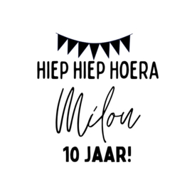 Sticker Hiep Hiep Hoera | per stuk |  9 kleuren