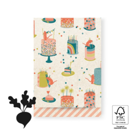 Kadozakjes M birthday cake | 5 stuks